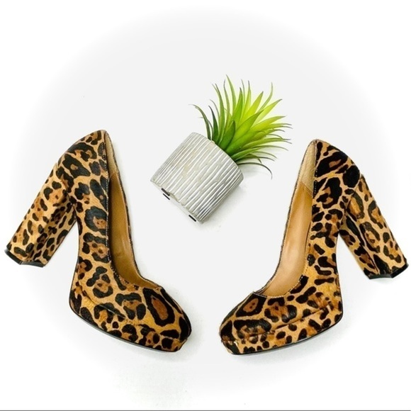 CALVIN Klein Monika Leopard Calf Hair Platforms - Picture 3 of 14